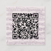 Custom QR Code Musiknoten Frame Wedding Begleitkarte (Vorderseite)