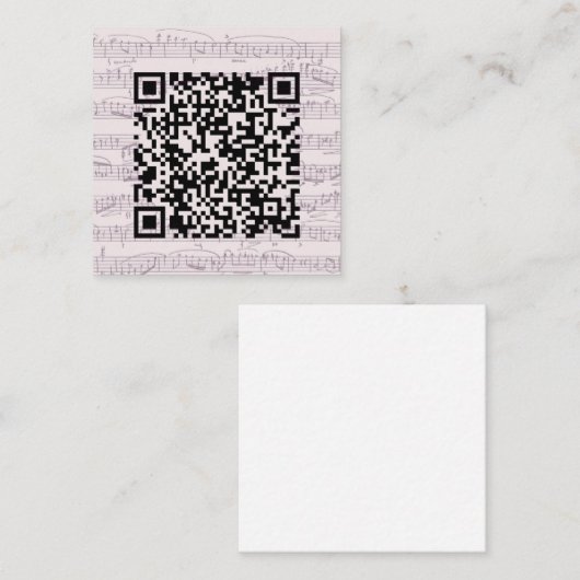 Custom QR Code Musiknoten Frame Wedding Begleitkarte (Vorne/Hinten)