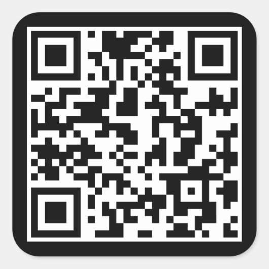 CUSTOM QR CODE QUADRATISCHER AUFKLEBER (Vorderseite)