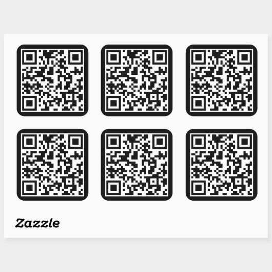 CUSTOM QR CODE QUADRATISCHER AUFKLEBER (Blatt)