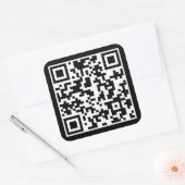 CUSTOM QR CODE QUADRATISCHER AUFKLEBER (Umschlag)