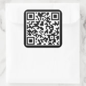 CUSTOM QR CODE QUADRATISCHER AUFKLEBER (Tasche)