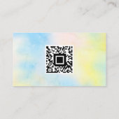 Custom QR Code Rainbow Pastell Farben Einfach mode Visitenkarte (Rückseite)