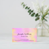 Custom QR Code Rainbow Pastell Farben Einfach mode Visitenkarte (Stehend Vorderseite)