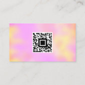 Custom QR Code Rainbow Pastell Farben Einfach mode Visitenkarte (Rückseite)