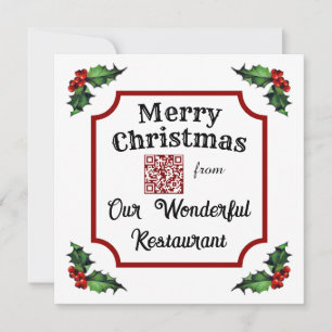 Custom QR Code Restaurant Frohe Weihnachten