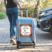 Custom QR Code Restaurant Weihnachtsrot Kariert Aufkleber (Koffer Insitu)