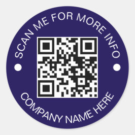 Custom QR Code Round Vinyl Waterproof Business Runder Aufkleber