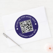 Custom QR Code Round Vinyl Waterproof Business Runder Aufkleber (Umschlag)
