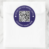 Custom QR Code Round Vinyl Waterproof Business Runder Aufkleber (Tasche)
