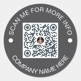 Custom QR Code Round Vinyl Waterproof Business Runder Aufkleber