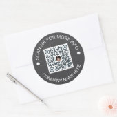 Custom QR Code Round Vinyl Waterproof Business Runder Aufkleber (Umschlag)
