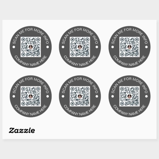 Custom QR Code Round Vinyl Waterproof Business Runder Aufkleber (Blatt)