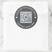 Custom QR Code Round Vinyl Waterproof Business Runder Aufkleber (Tasche)