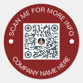Custom QR Code Round Vinyl Waterproof Business Runder Aufkleber
