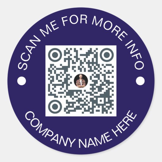 Custom QR Code Round Vinyl Waterproof Business Runder Aufkleber (Vorderseite)