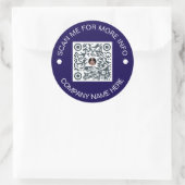 Custom QR Code Round Vinyl Waterproof Business Runder Aufkleber (Tasche)