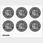 Custom QR Code Round Vinyl Waterproof Business Runder Aufkleber (Blatt)