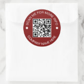 Custom QR Code Round Vinyl Waterproof Business Runder Aufkleber (Tasche)