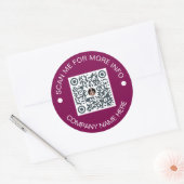 Custom QR Code Round Vinyl Waterproof Business Runder Aufkleber (Umschlag)