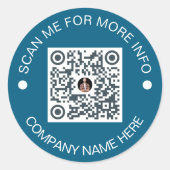 Custom QR Code Round Vinyl Waterproof Business Runder Aufkleber (Vorderseite)