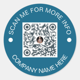 Custom QR Code Round Vinyl Waterproof Business Runder Aufkleber