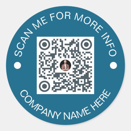 Custom QR Code Round Vinyl Waterproof Business Runder Aufkleber (Vorderseite)