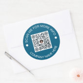 Custom QR Code Round Vinyl Waterproof Business Runder Aufkleber (Umschlag)