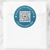Custom QR Code Round Vinyl Waterproof Business Runder Aufkleber (Tasche)