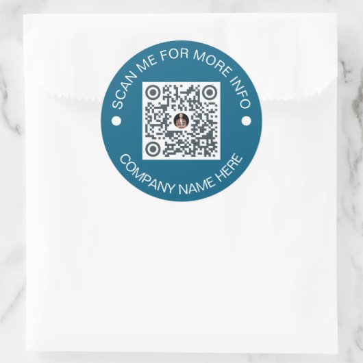 Custom QR Code Round Vinyl Waterproof Business Runder Aufkleber (Tasche)