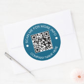 Custom QR Code Round Vinyl Waterproof Business Runder Aufkleber (Umschlag)