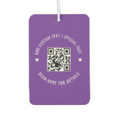 Custom QR Code Scan Info Air Freshener Design Autolufterfrischer (Vorderseite)