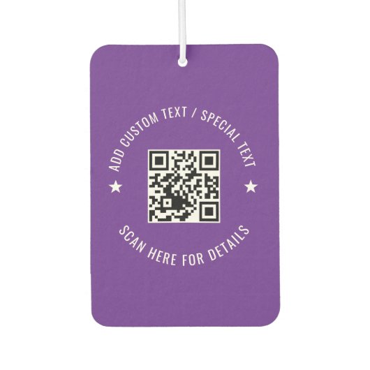 Custom QR Code Scan Info Air Freshener Design Autolufterfrischer (Vorderseite)