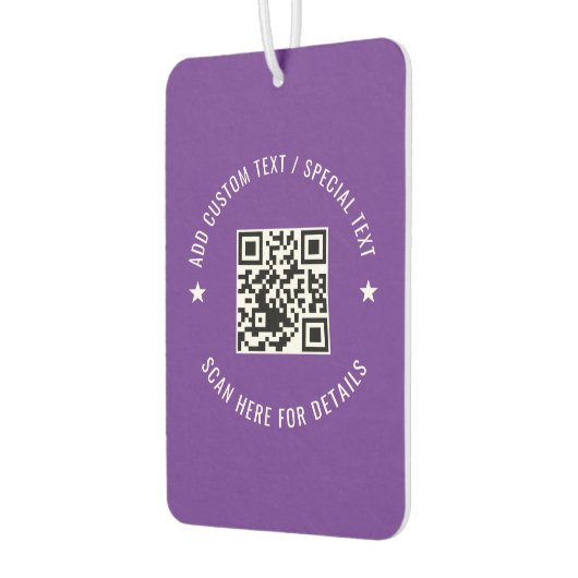 Custom QR Code Scan Info Air Freshener Design Autolufterfrischer (Links)