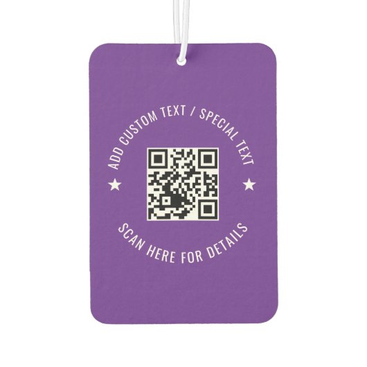 Custom QR Code Scan Info Air Freshener Design Autolufterfrischer (Rückseite)
