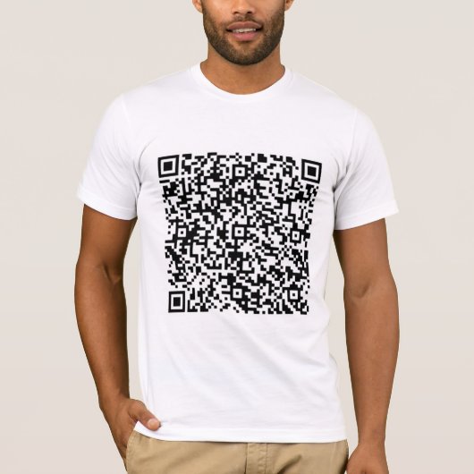 Custom QR Code Scan Info Funny Gift T - Shirt (Vorderseite)