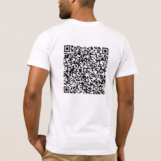 Custom QR Code Scan Info Funny Gift T - Shirt (Rückseite)