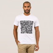 Custom QR Code Scan Info Funny Gift T - Shirt (Vorne ganz)