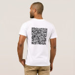 Custom QR Code Scan Info Funny Gift T - Shirt<br><div class="desc">T - Shirt mit benutzerdefinierten QR Code Scan Info Personalisiert Moderne Promotional Business oder Funny Personal T - Shirt / Geschenk - Fügen Sie Ihr QR Code - Bild oder Logo - Foto / oder Text / mehr - Neu vergrössern und verschieben oder entfernen / Neues Element hinzufügen - Bild...</div>