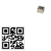 Custom QR Code Scannable Website Address Rubber St Gummistempel (Stempel)