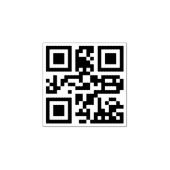 Custom QR Code Scannable Website Address Rubber St Gummistempel (Prägung)