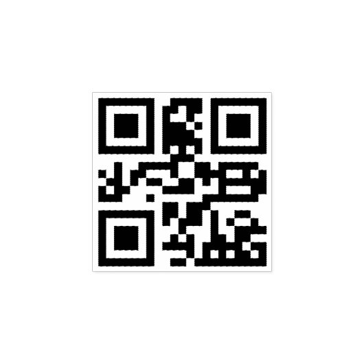 Custom QR Code Scannable Website Address Rubber St Gummistempel (Prägung)