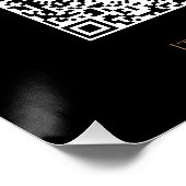 Custom QR Code schwarzes Gold verließ eine Überprü Poster (Ecke)