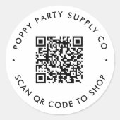 Custom QR Code Shop Aufkleber (Vorderseite)
