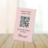 Custom QR Code Shop Aufkleber Sockelschild