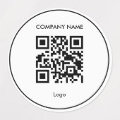 Custom qr code simple white business logo Label Etiketten (Design 1)