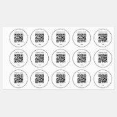 Custom qr code simple white business logo Label Etiketten (Blatt)