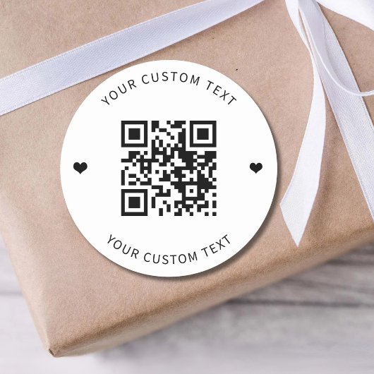 Custom QR Code Small Business Product Packaging Runder Aufkleber