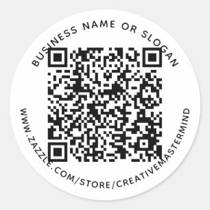 Custom QR Code Small Business Promotion Sticker