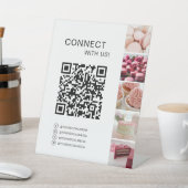 Custom QR Code Social Media Icons Bakery Sockelschild (In SItu)
